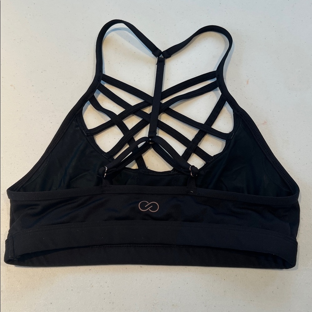 CALIA Inner Power Strappy Caged Neck Padded Activewear Sports Bra Black S - Picture 5 of 9